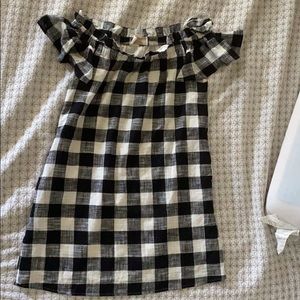 Anthropologie Black&white gingham dress